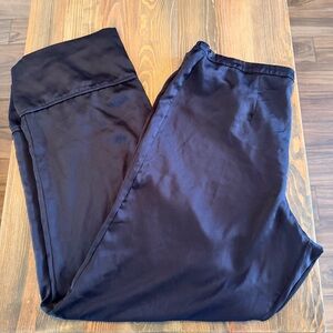 Victoria’s Secret Black Satin Wide Leg Pajama Pant